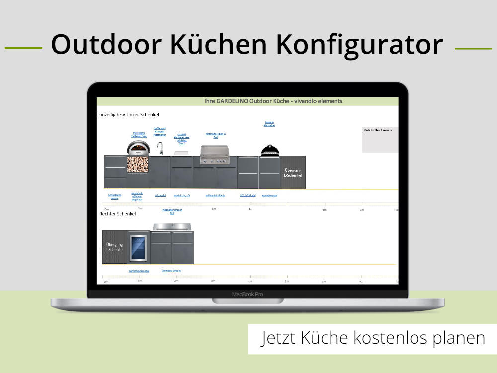 Online Konfigurator zum Planen einer Outdoor Küche