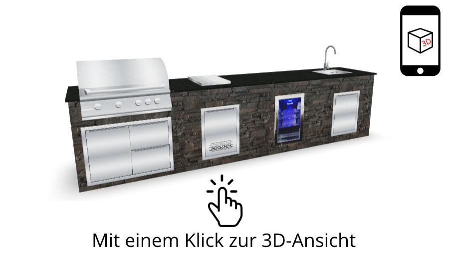 3D AR Modell vivandio custom go Outdoor Küche