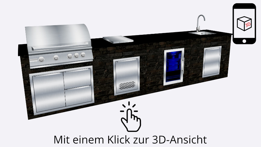 3D AR Modell vivandio custom go Outdoor Küche