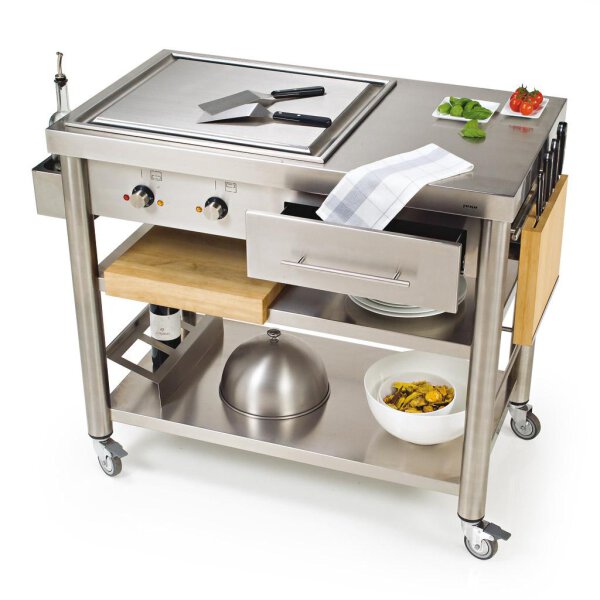 joko domus auxilium TeppanYaki Grillwagen Edelstahl
