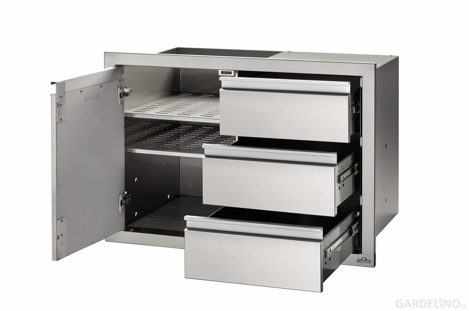 3 BBQ Schubladen Schubfächer 40X72cm Edelstahlschrank Outdoor-Küche