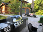Moderne Outdoor Küche mit Fire Magic Grill