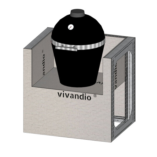 Kamado Bau-Modul für die Außenküche mit Monolith Classic