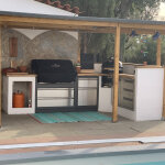 Outdoor Küche an der Poolbar