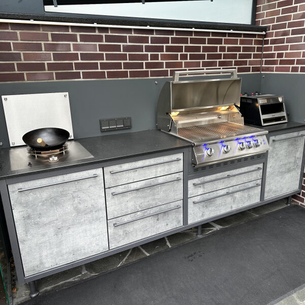 HPL-Outdoor Küche mit vivandio Fyre X Grill