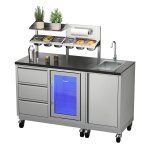 Outdoor Cocktailstation mit Kühlschrank und Spüle
