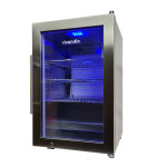 Outdoor Kühlschrank FS-63, silber Griff links