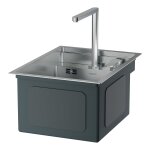 Versteckte Spüle für Outdoorküche mit versenkbarer Armatur