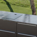 Outdoor Küchen Spüle MC mit versenkbarer Armatur, PVD GunPowderBlack