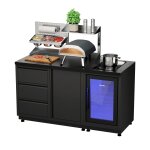 Kompakte Gartenküche mit Kühlschrank & Kochfeld