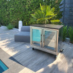 Mobiler Kühlschrank für Pool und Garten