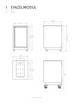 Outdoor Cocktailstation mit Kühlschrank und Spüle, black mit Lenkrollen
