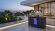 Outdoor Cocktailstation mit Kühlschrank und Spüle, black mit Lenkrollen