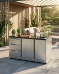 Outdoor Kochstation, silver mit Stellfüßen