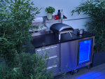 Outdoor Kochstation, silver mit Stellfüßen