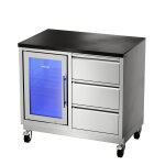 Grill Beistellwagen mit Kühlschrank - vivandio quub Special  CoolBuddy