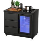 Balkon-Outdoorküche mit Kühlschrank & Kochfeld