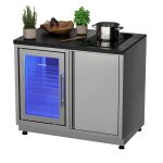 Mobile Outdoor-Kochstation mit Kühlschrank &...