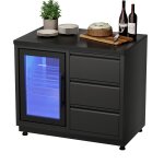 Mobile Outdoor Dining Station mit Kühlschrank & 3 Schubladen