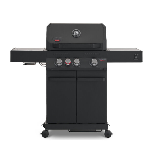 Prime Liner by BULL G3 – schwarzer 3-Brenner-Gasgrill mit Infrarot-Seitenbrenner