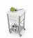 Joko domus Auxilium  Küchenwagen klein mit zwei Schubladen 50 x 50 cm Arbeitsplatte: Acrylstein white; Schublade: Acrylstein white