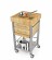 Joko domus Auxilium  Küchenwagen klein mit zwei Schubladen 50 x 50 cm Arbeitsplatte: Weißbuche Stirnholz; Schublade: Weißbuche Längsholz