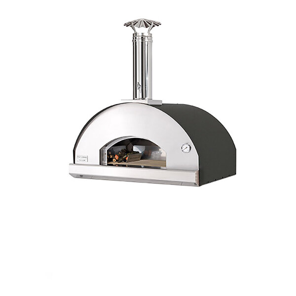 Stahl Holzbackofen Tabletop Fontana Forni Mangiafuoco Anthrazit