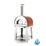 Stahl Gasbackofen mit Gestell Fontana Forni Margherita Rot