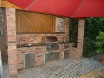 Fire Magic Outdoorküche aus Backstein selbst gebaut