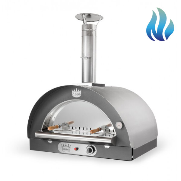 Gas Pizzaofen Family von Clementi 60  x 60 cm Kuppel Rot